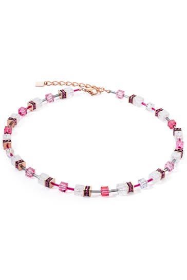 COEUR DE LION Kette GeoCUBE® Iconic Nature pink