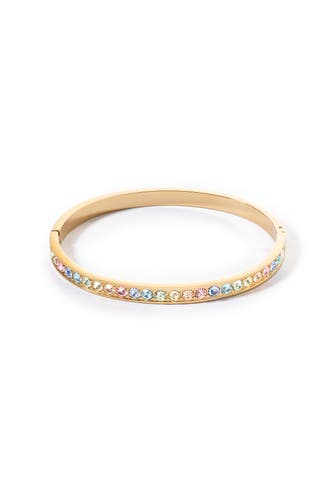 COEUR DE LION Armband Edelstahl & Kristalle multi pastell Multi-Pastel-Gold