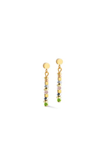COEUR DE LION Ohrringe golden Whisper Braun-Oliv