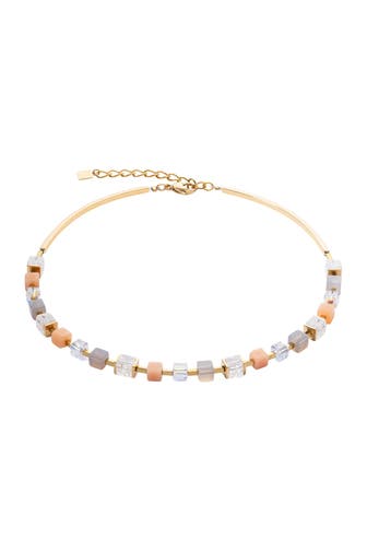 COEUR DE LION Kette Precious Classic Cubes grau-nude