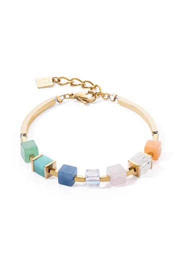 COEUR DE LION Armband Precious Statement Cubes Multicolor Gentle