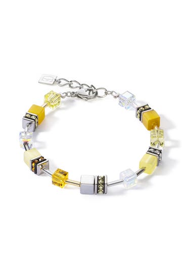 COEUR DE LION Armband GeoCUBE® Iconic Joyful Colours Gelb