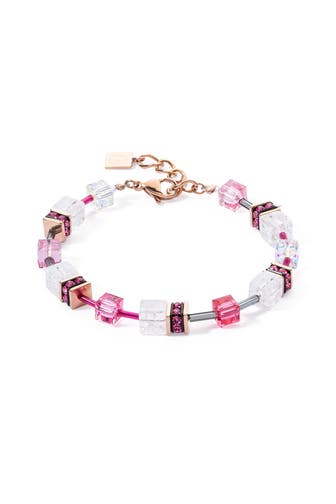 COEUR DE LION Armband GeoCUBE® Iconic Nature pink
