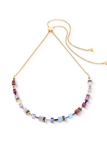 COEUR DE LION Kette GeoCUBE® Iconic Chain Lila-Blau