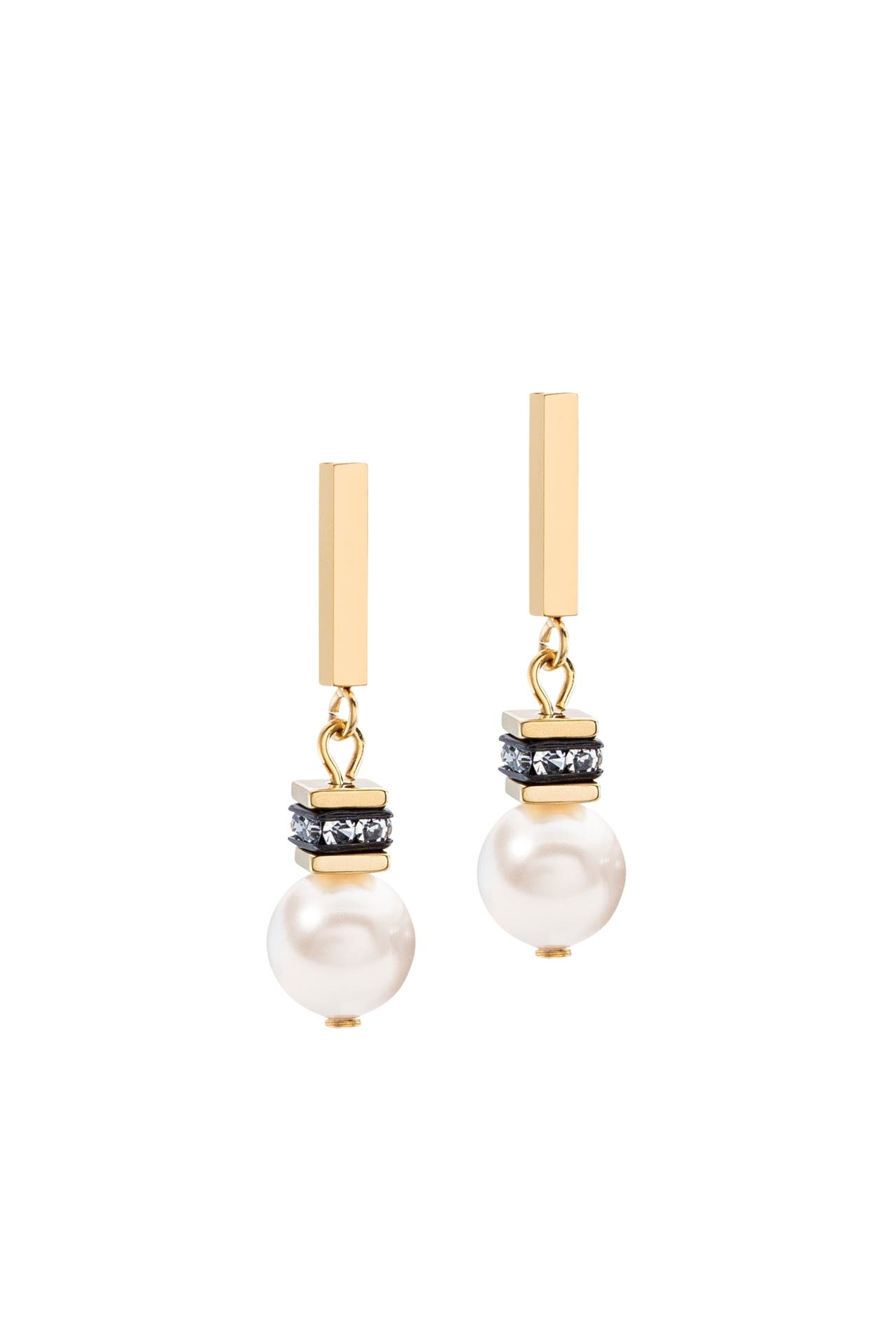 COEUR DE LION Ohrringe Iconic Pearl Mix Ohrringe Weiß-Gold, Bild 1