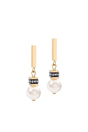 COEUR DE LION Ohrringe Iconic Pearl Mix Ohrringe Weiß-Gold