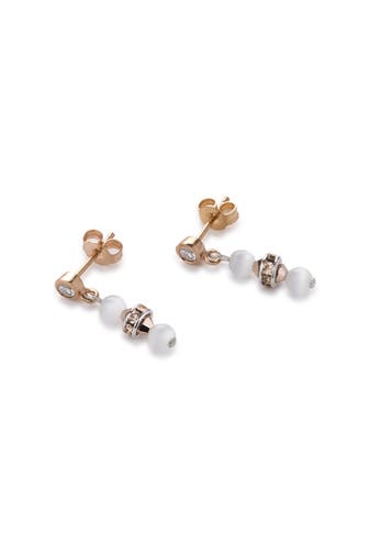 COEUR DE LION Ohrringe Swarovski® Kristalle & Zweiton-Glas Weiß