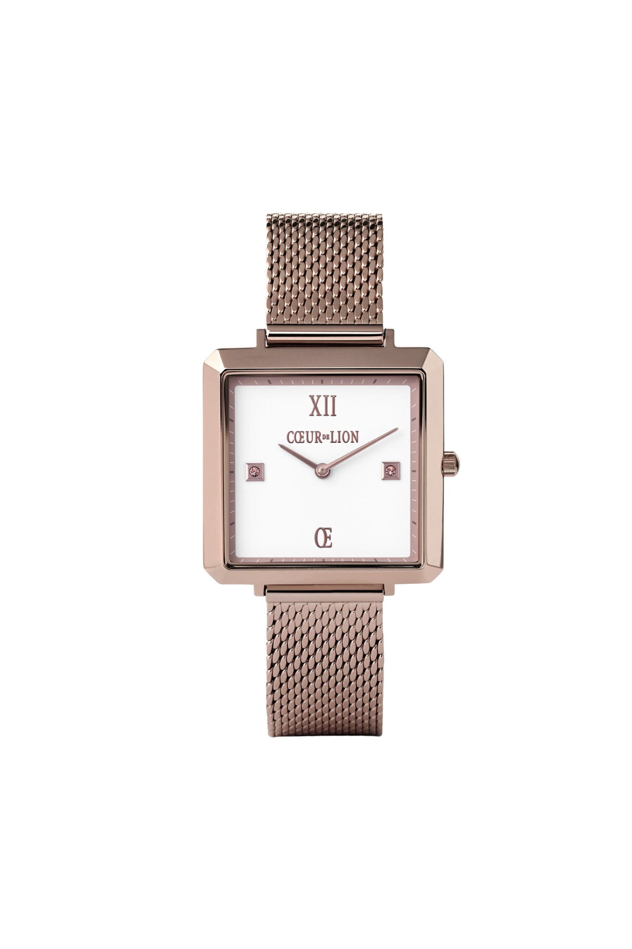 COEUR DE LION Uhr Iconic Square Brilliant White Milanaise Edelstahl, Bild 1