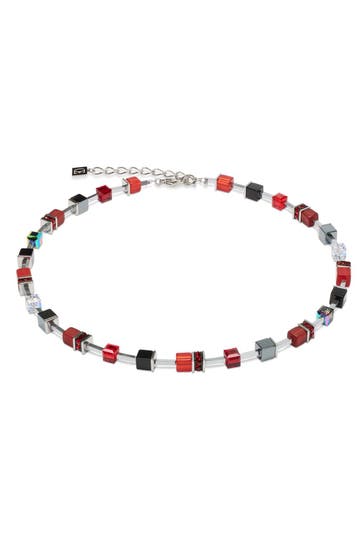 COEUR DE LION Kette GeoCUBE® Limited Edition Rot