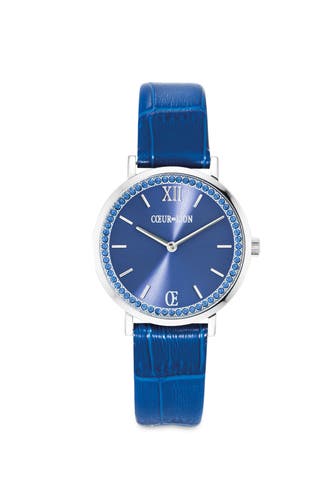 COEUR DE LION Uhr Rund Sparkling Sunray Armband Leder
