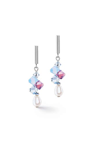 COEUR DE LION Ohrringe Dancing Crystals & Pearls Flieder-Blau