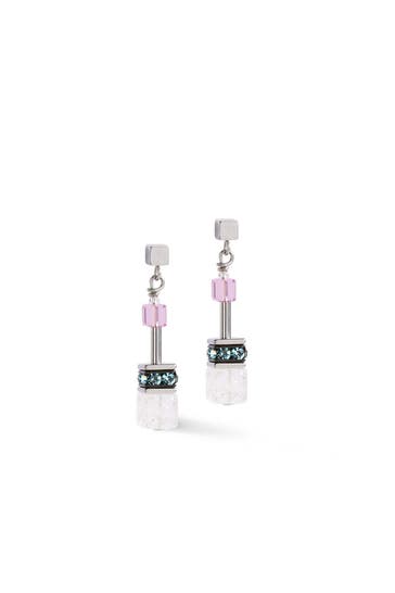 COEUR DE LION Ohrringe GeoCUBE® Iconic Precious Rosa-Flieder