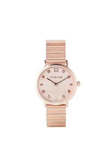 COEUR DE LION Uhr Rund Roségold Matt Monochrome Edelstahl