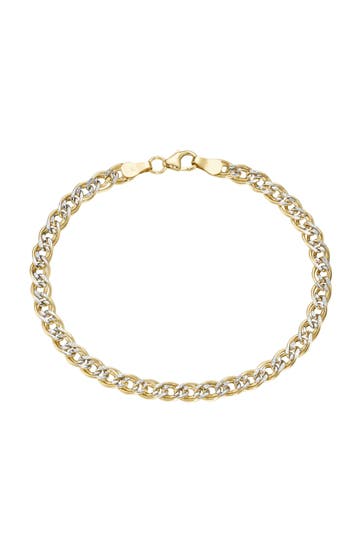 LUIGI MERANO Armband Doppel-Panzerkette, bicolor Goldfarbig, silberfarbig, bicolor