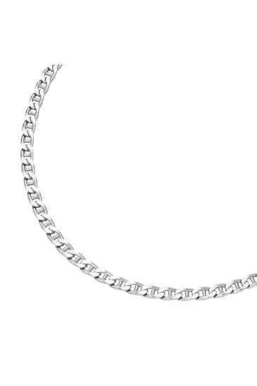 SMART JEWEL Kette Stegpanzerkette diamantiert, massiv Silber