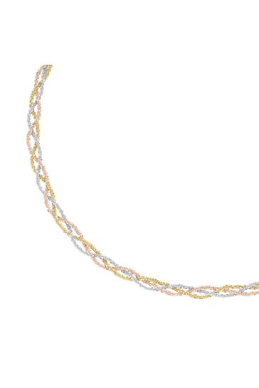 SMART JEWEL Kette geflochten, 3-reihig mehrfarbig