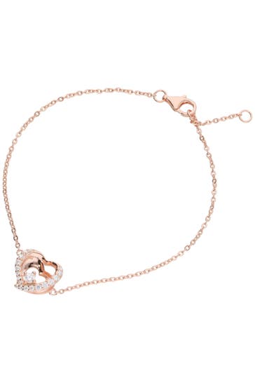 SMART JEWEL Armband Herz mit Zirkonia, rosé vergoldet Rosé vergoldet