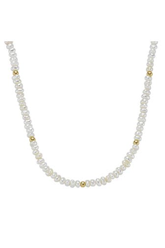 SMART JEWEL Kette mit Süßwasserperlen Weiss