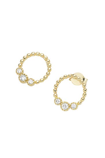 LUIGI MERANO Ohrringe mit Zirkonia & Kugel-Optik Gold