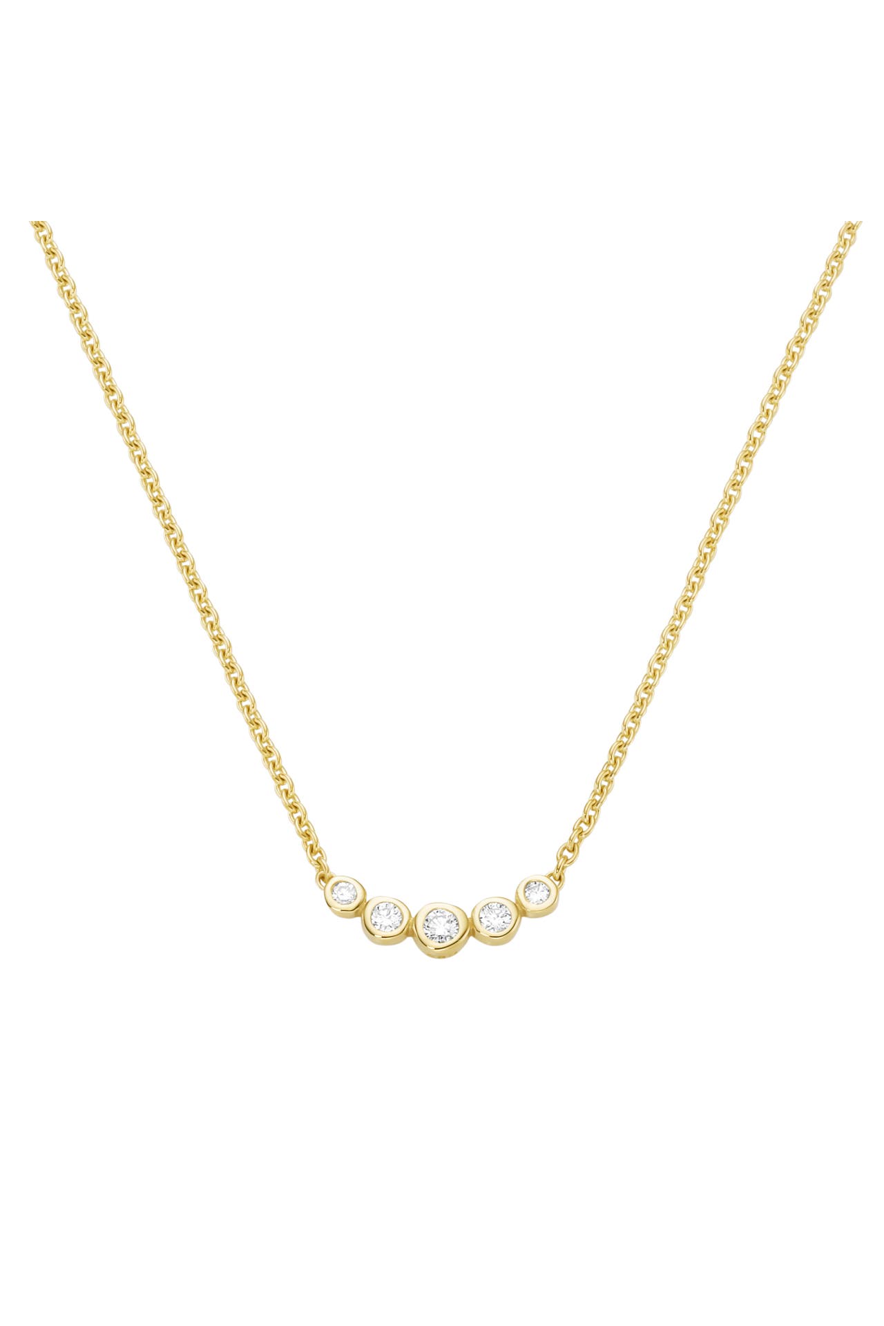 LUIGI MERANO Kette Mittelteil gebogen, mit Brillanten Gold, Bild 1