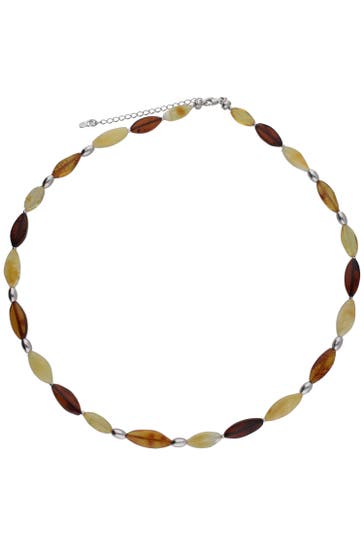 SMART JEWEL Kette mit Bernsteinen mehrfarbig