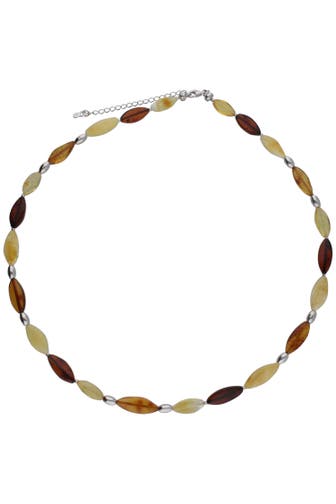 SMART JEWEL Kette mit Bernsteinen mehrfarbig