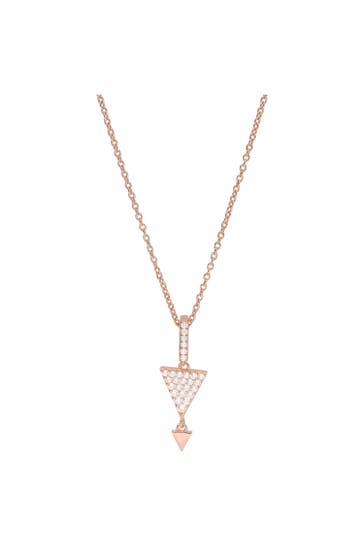 SMART JEWEL Kette Anhänger mit Zirkonia, rosé vergoldet Rosé vergoldet