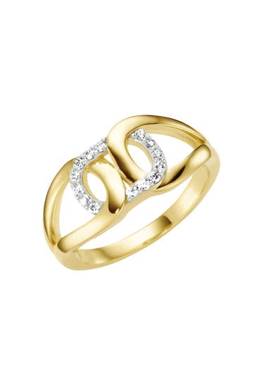 SURI FREY Ring mit Zirkonia Silber - vergoldet Bicolor