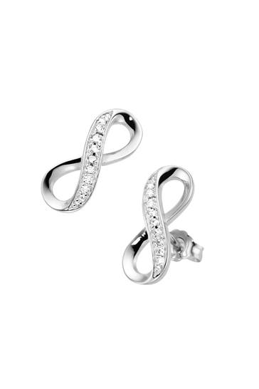 SURI FREY Ohrringe Infinity mit Zirkoniasteinen Silber
