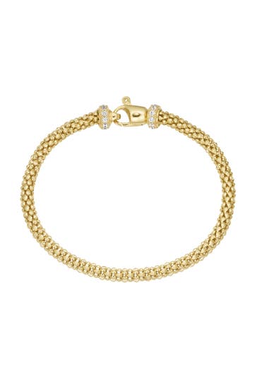 SMART JEWEL Armband Himbeerkette mit Zirkonia Steinen Gold