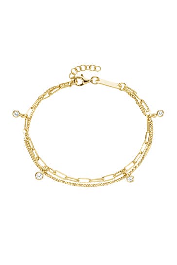 SURI FREY Armband zweireihig mit Zirkonia Gold
