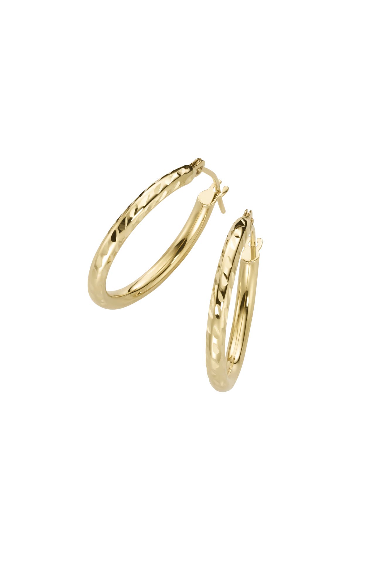 LUIGI MERANO Ohrringe diamantierte Oberfläche Gold, Bild 1