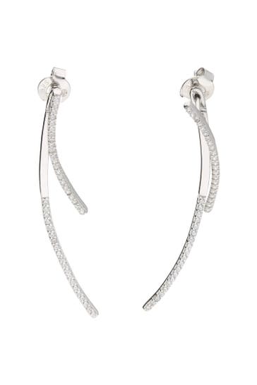 SMART JEWEL Ohrringe zweiteilig mit Zirkonia Silber