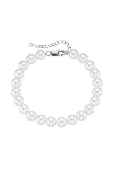 SMART JEWEL Armband mit Muschel-Perlen Weiss