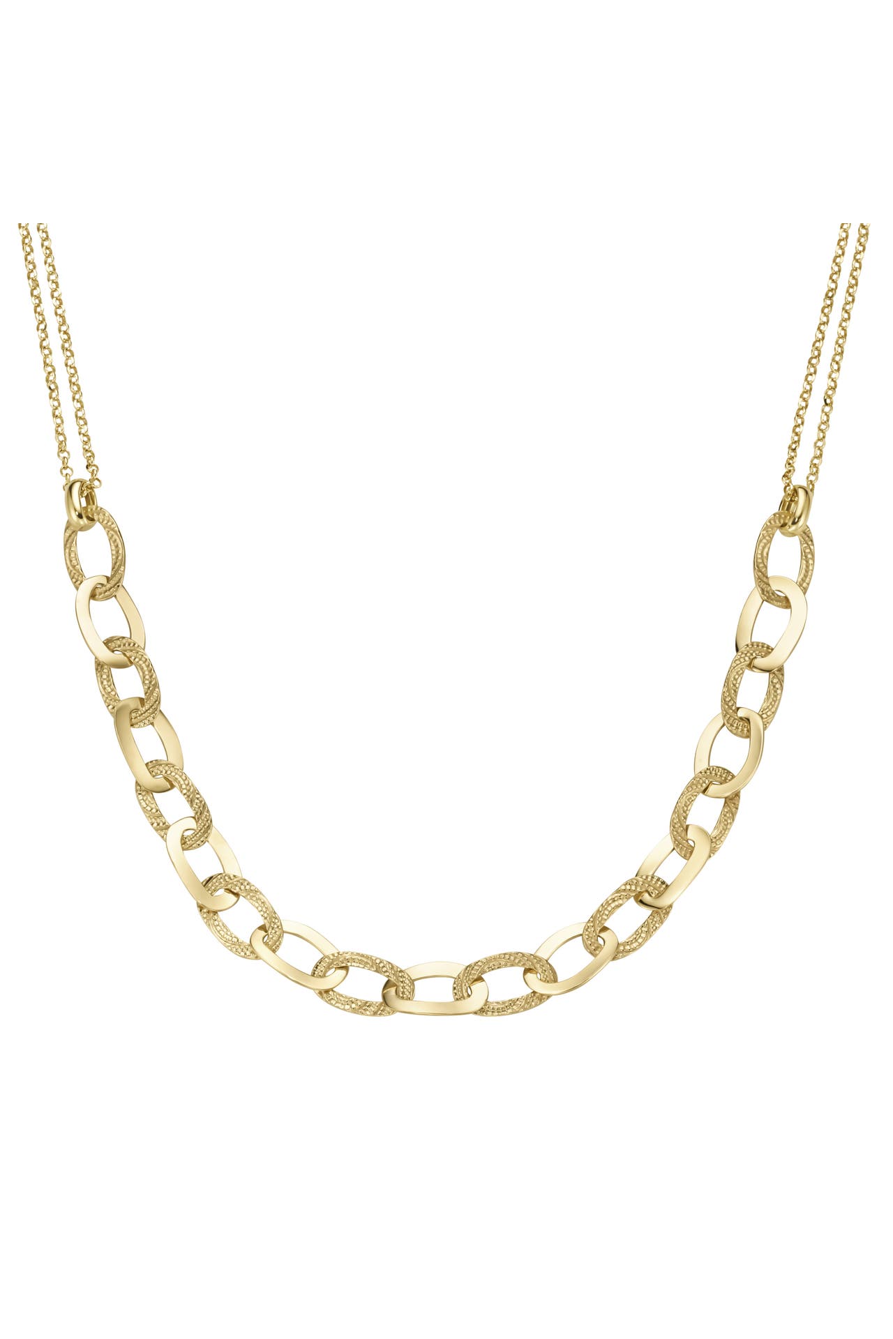 SMART JEWEL Kette hochglänzend und strukturiert Gold, Bild 1