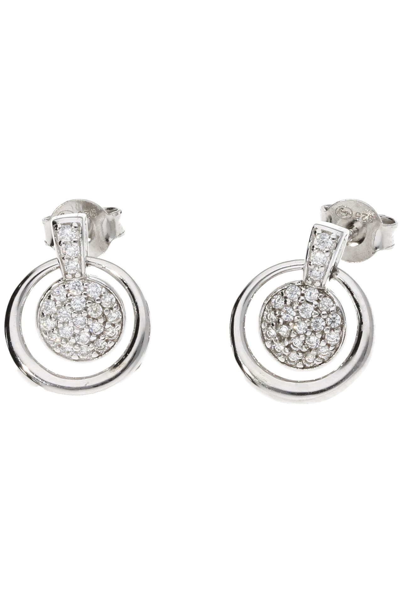 SMART JEWEL Ohrringe beweglich mit weißen Zirkonia Silber, Bild 1
