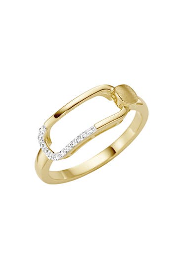 SURI FREY Ring mit Zirkonia Silber - vergoldet Bicolor