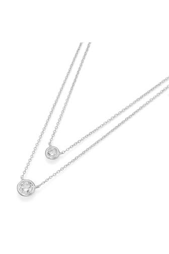 SMART JEWEL Kette mit 2 Reihen und Zirkonia Silber