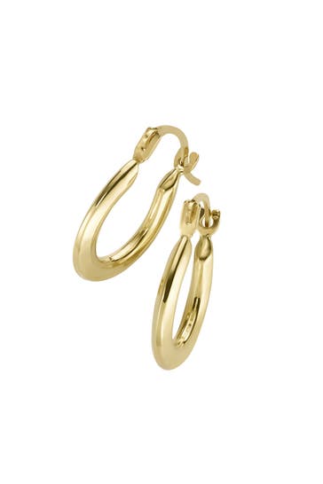 LUIGI MERANO Ohrringe kantig, glänzend Gold