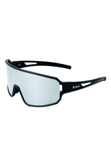 YEAZ Sport-Sonnenbrille Black/Silver Mirror SUNWAVE