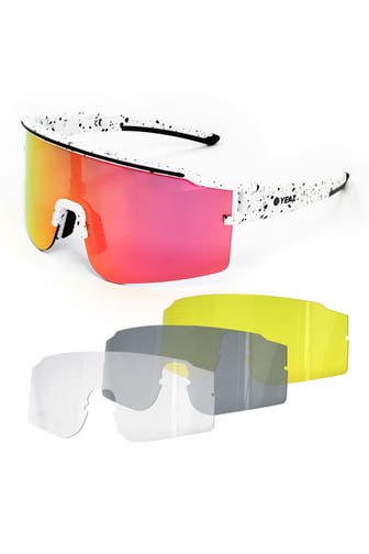 YEAZ Brille SUNTHRILL Set weiß / rosa