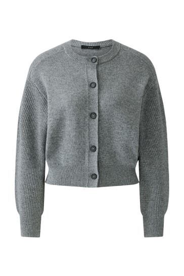 OUI Strickjacke steelgrey