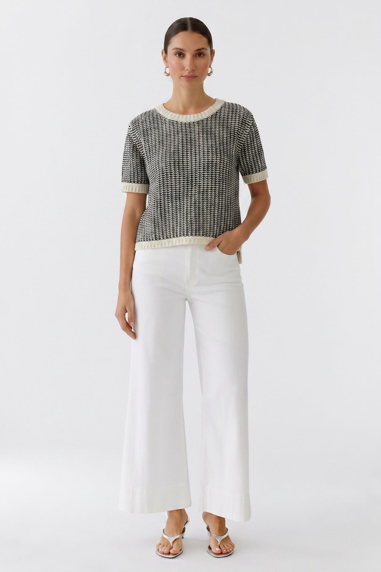 OUI Pullover whiteblue, Bild 1