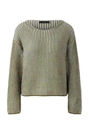 OUI Pullover khakiwhite