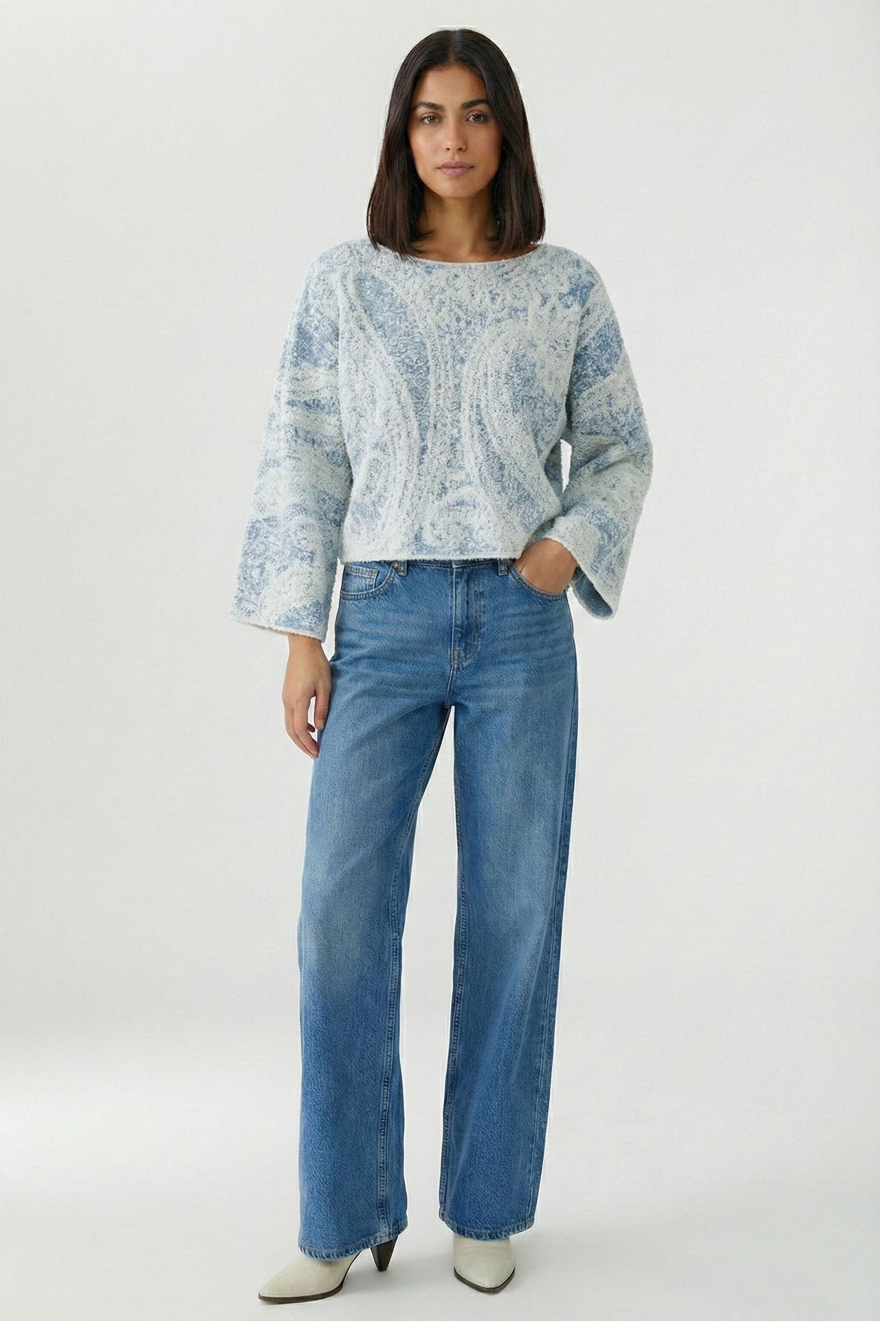 OUI Pullover ltbluewhite, Bild 1