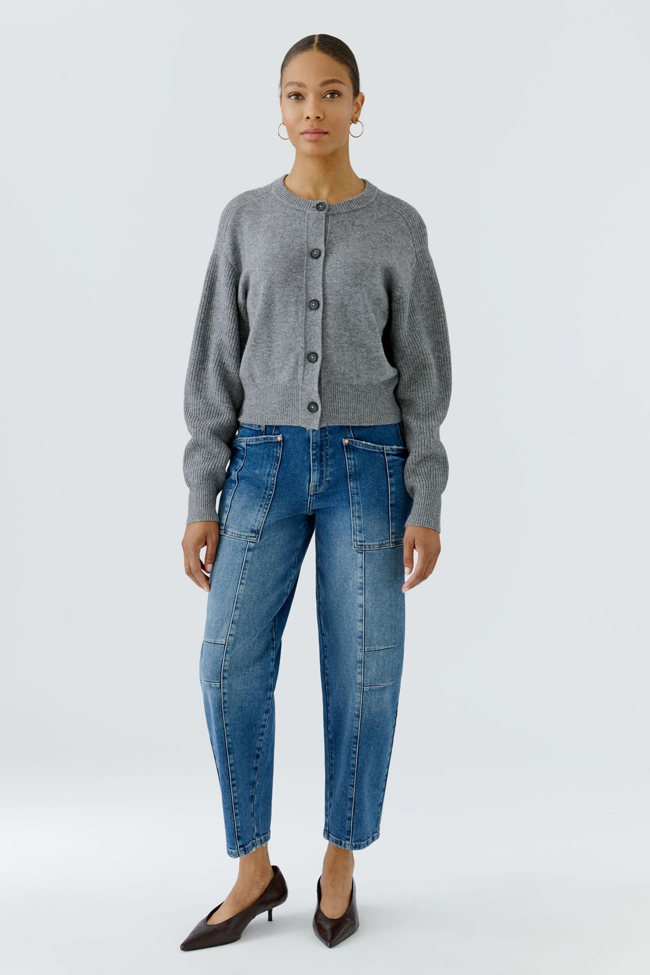 OUI Strickjacke steelgrey, Bild 1