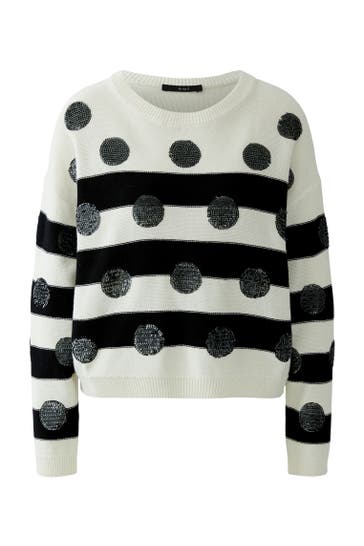 OUI Pullover whiteblack