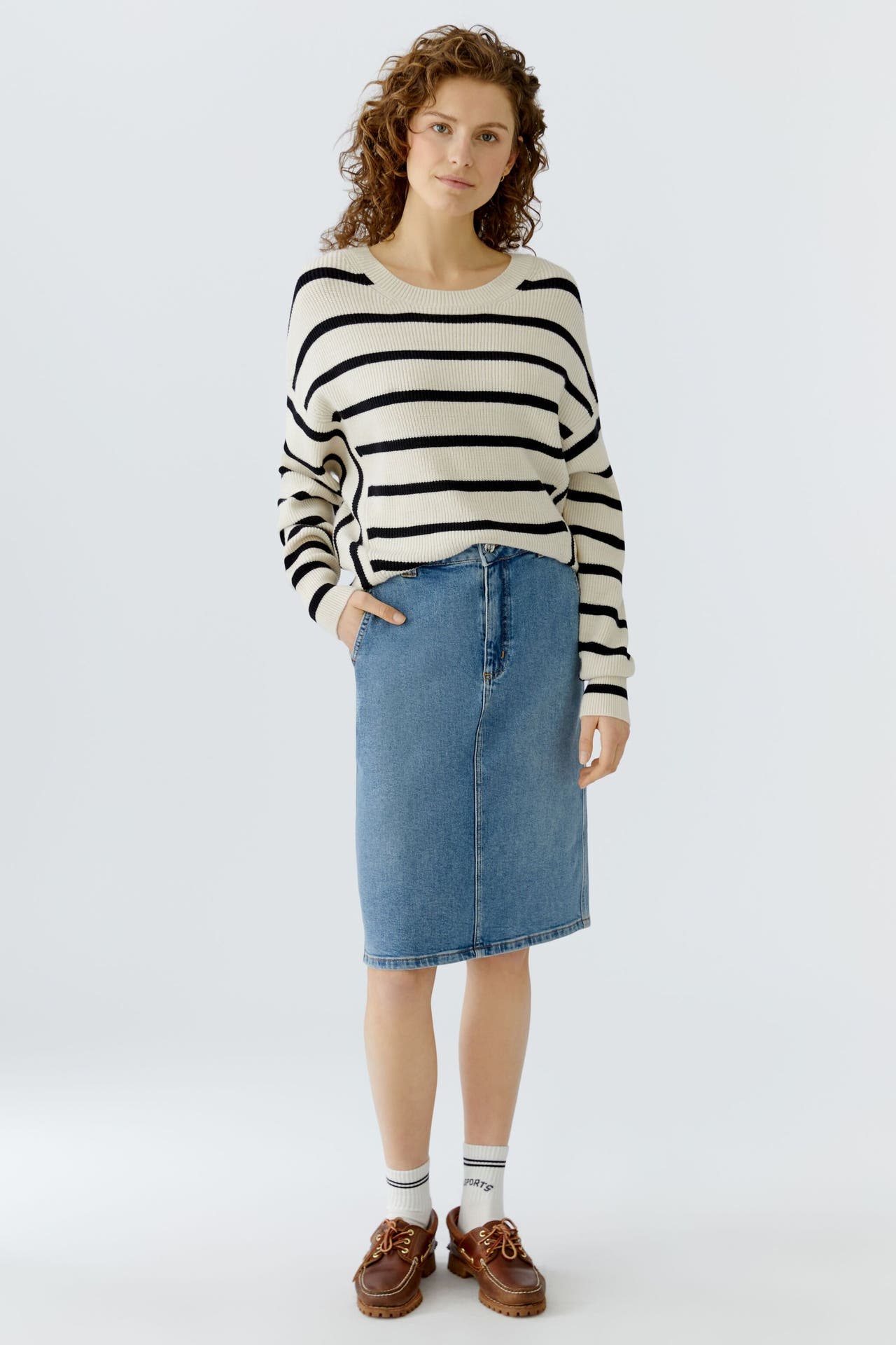 OUI Pullover whiteblack, Bild 1