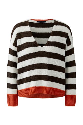 OUI Pullover whitebrown