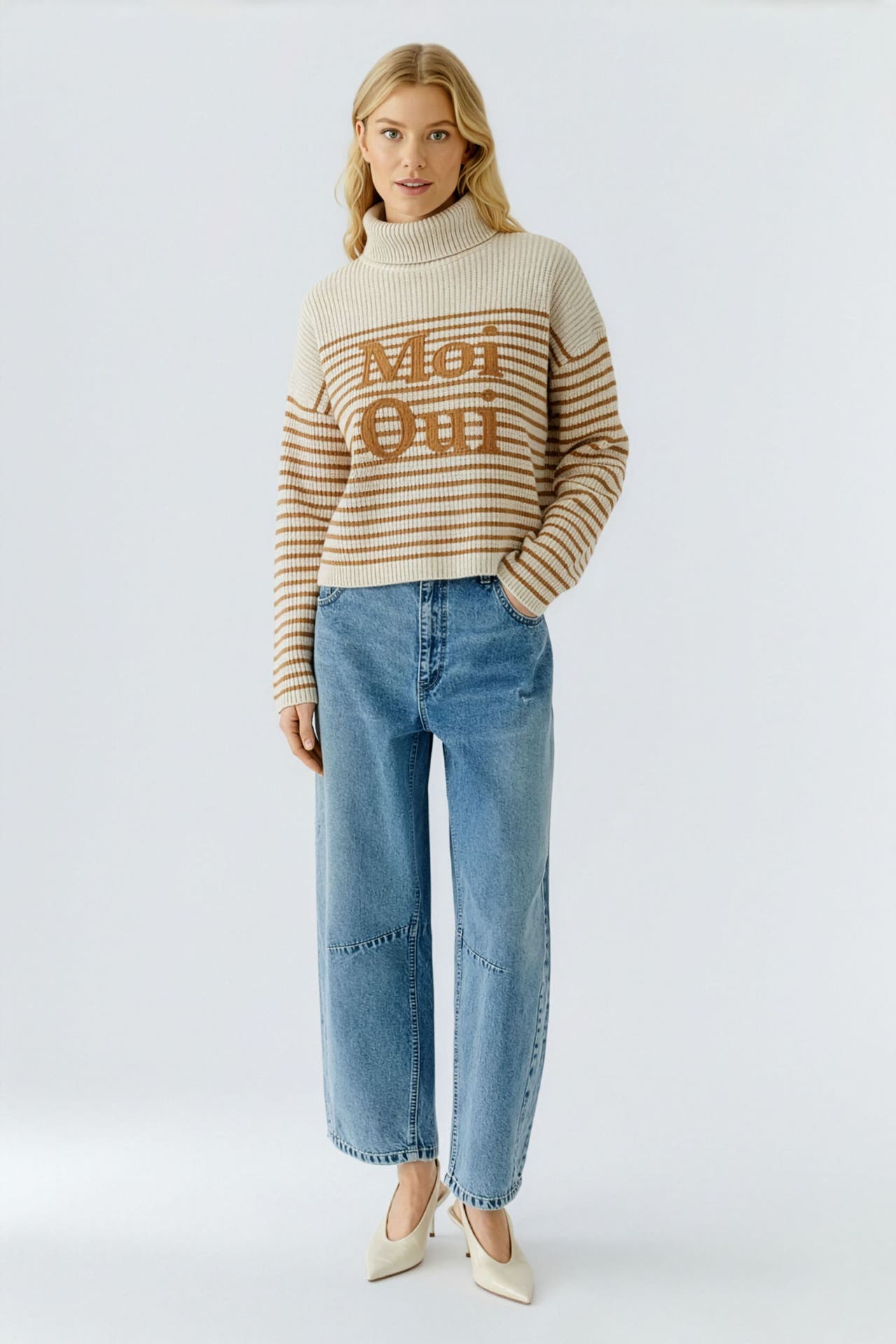 OUI Pullover offwhitecamel, Bild 1